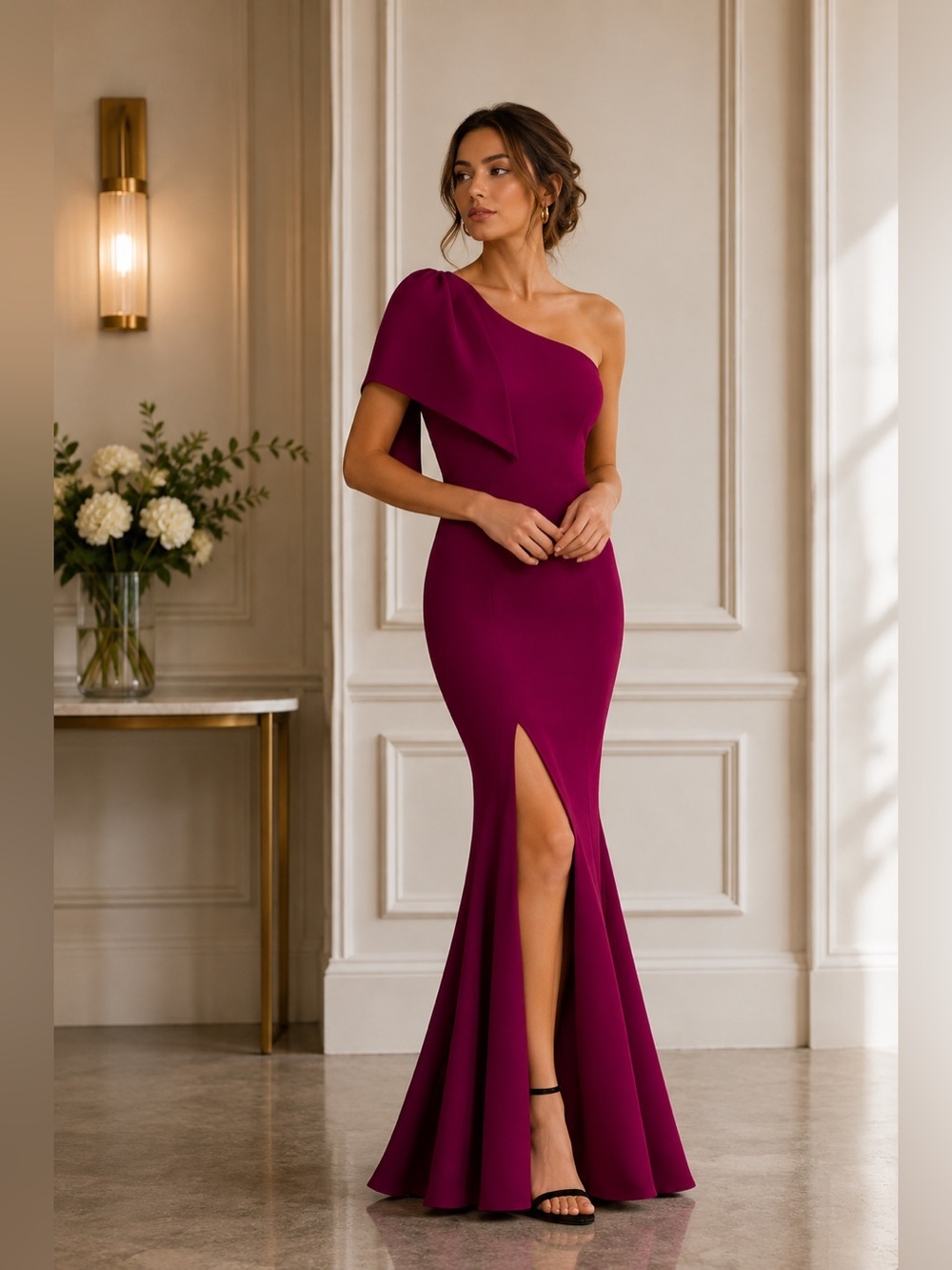 Dress The Population Georgina Crepe Maxi Dress B2317